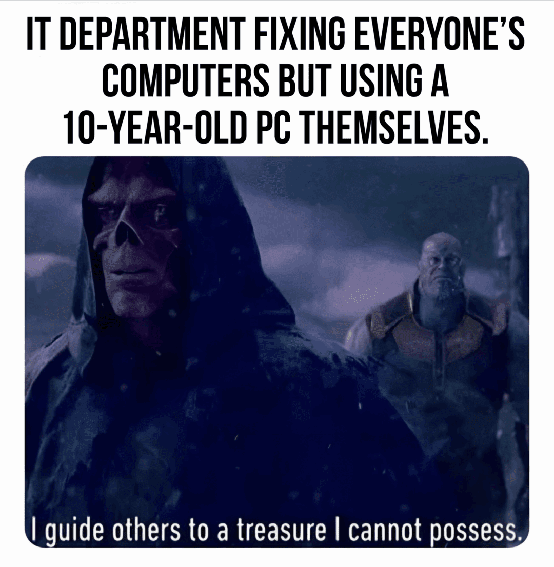 IT Crew’s Outdated Tech Irony