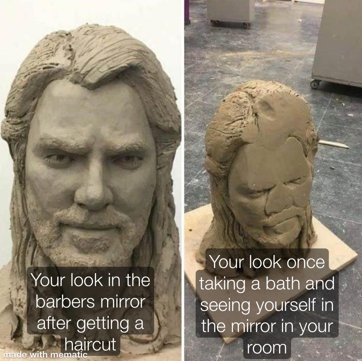 Barber Art: Mirror vs. Home Reality