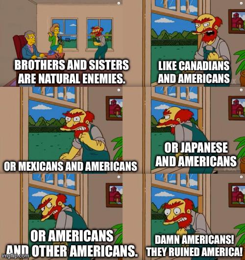 American Rivalry: A Twist of Self-Conflict