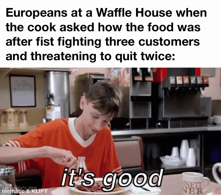 10/10 food, 2/10 for safety and atmosphere