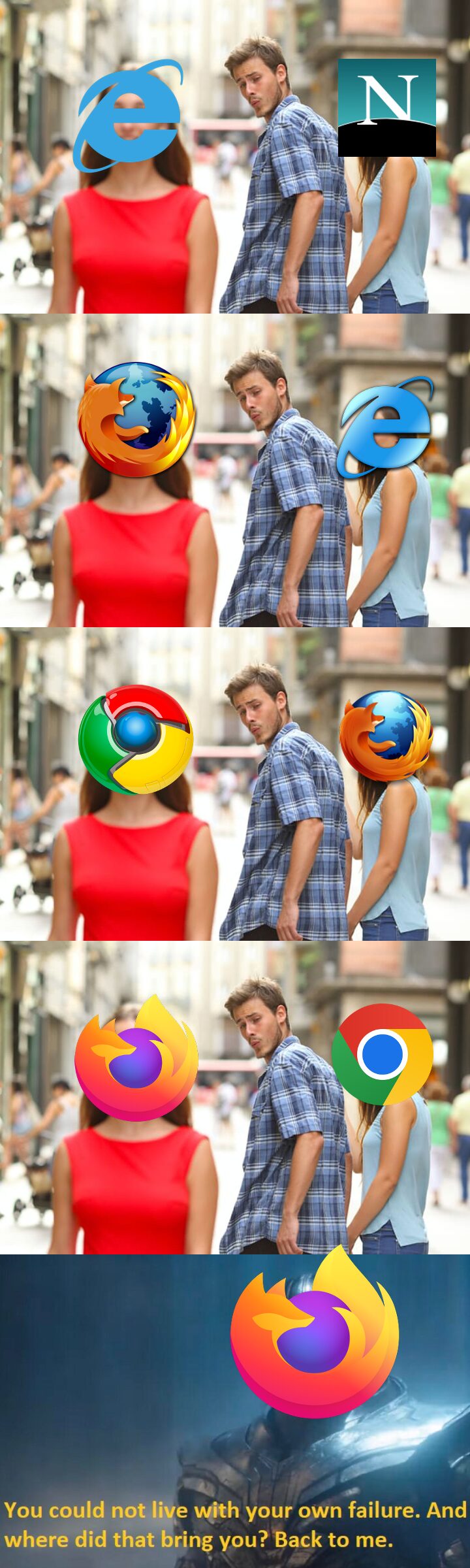 Browsers in 1998, 2004, 2008 and 2026 be like