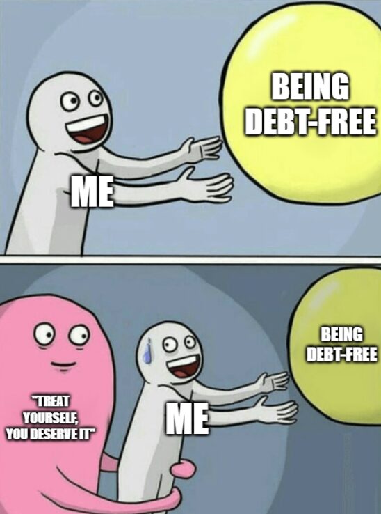 Debt-free is a balloon I will never catch