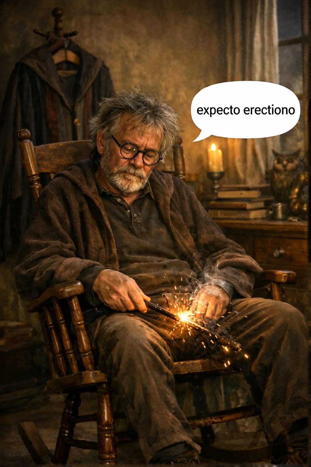 A old Harry Potter–with erectile dysfunction.