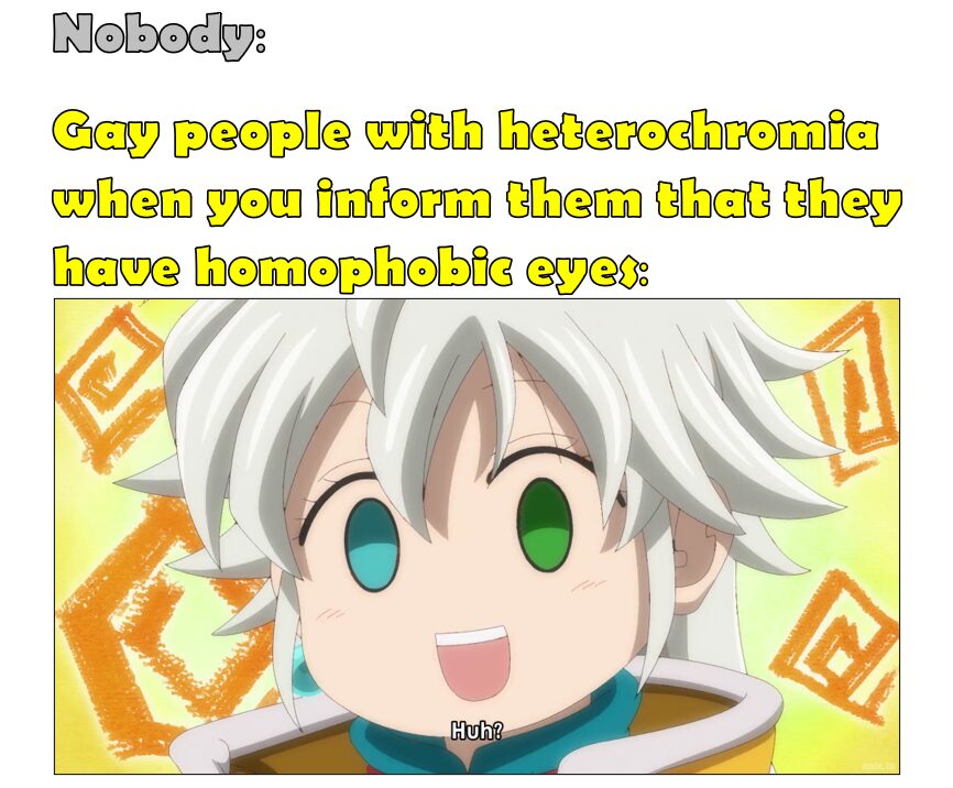A heterochromic title.