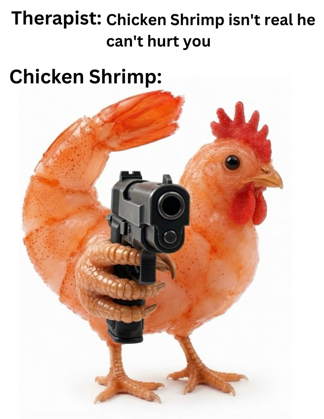 Not sure if he clucks or makes shrimp noises whatever they are