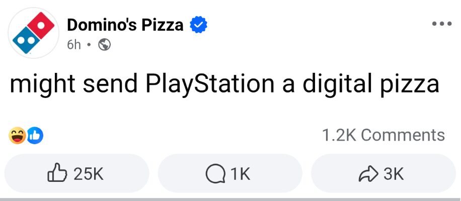 Domino’s out here throwing SHADE