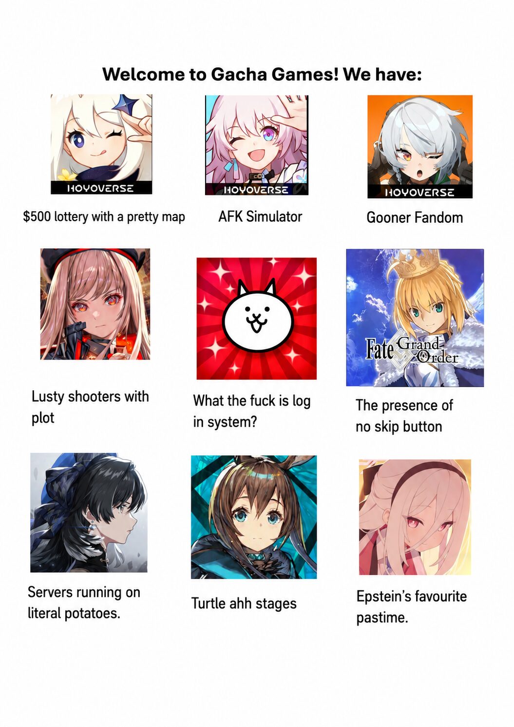 Gacha Game Slander