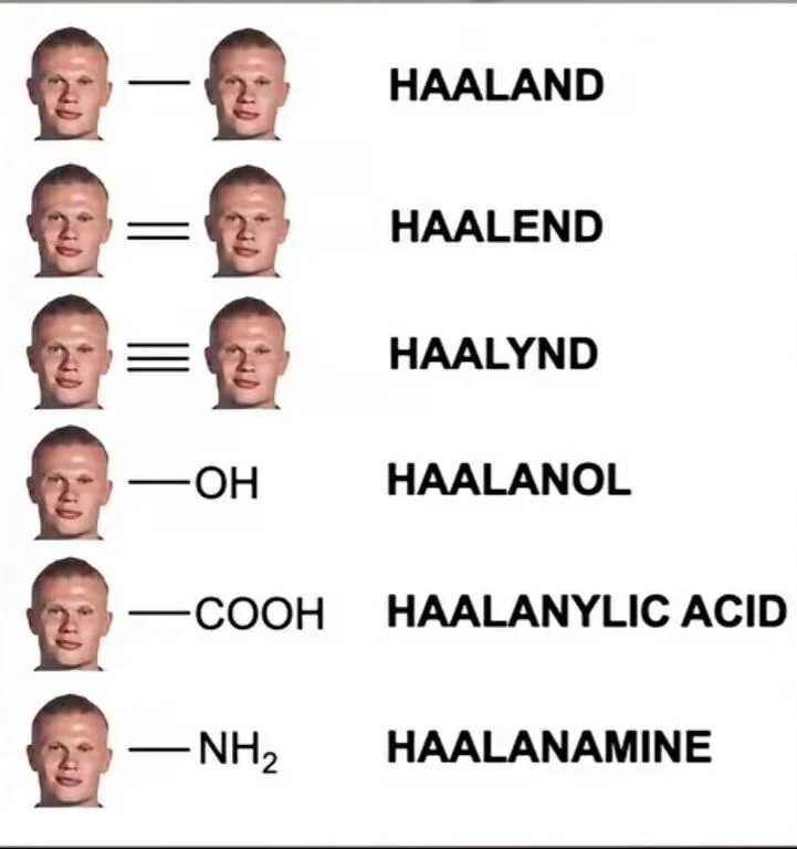 Haaaaaland (shld have been halanoic acid)