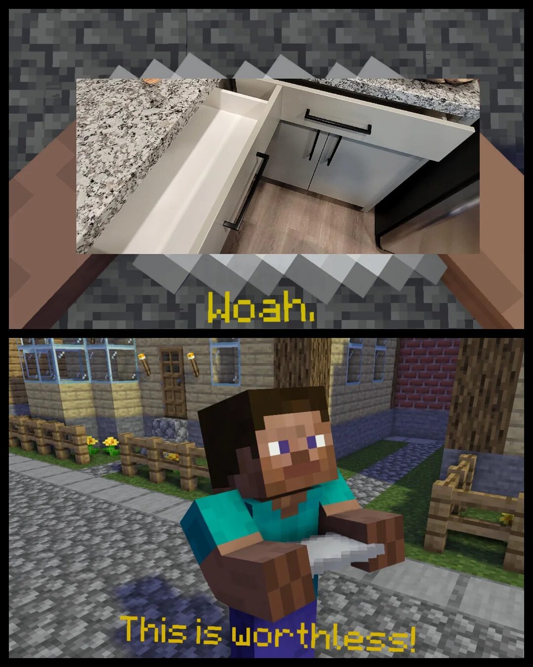 who the heck thought these kitchen cabinets were a good idea (creds – derexXD, xurpio)