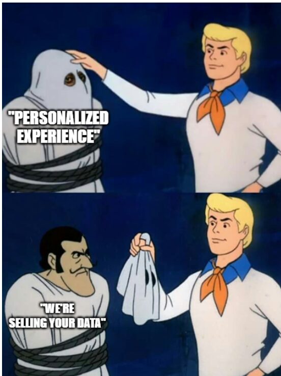 The personalized experience was a little too personal