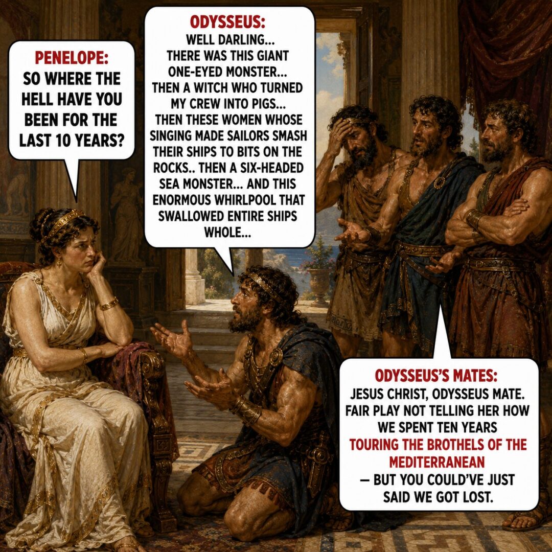 Odysseus went overboard with his cover story
