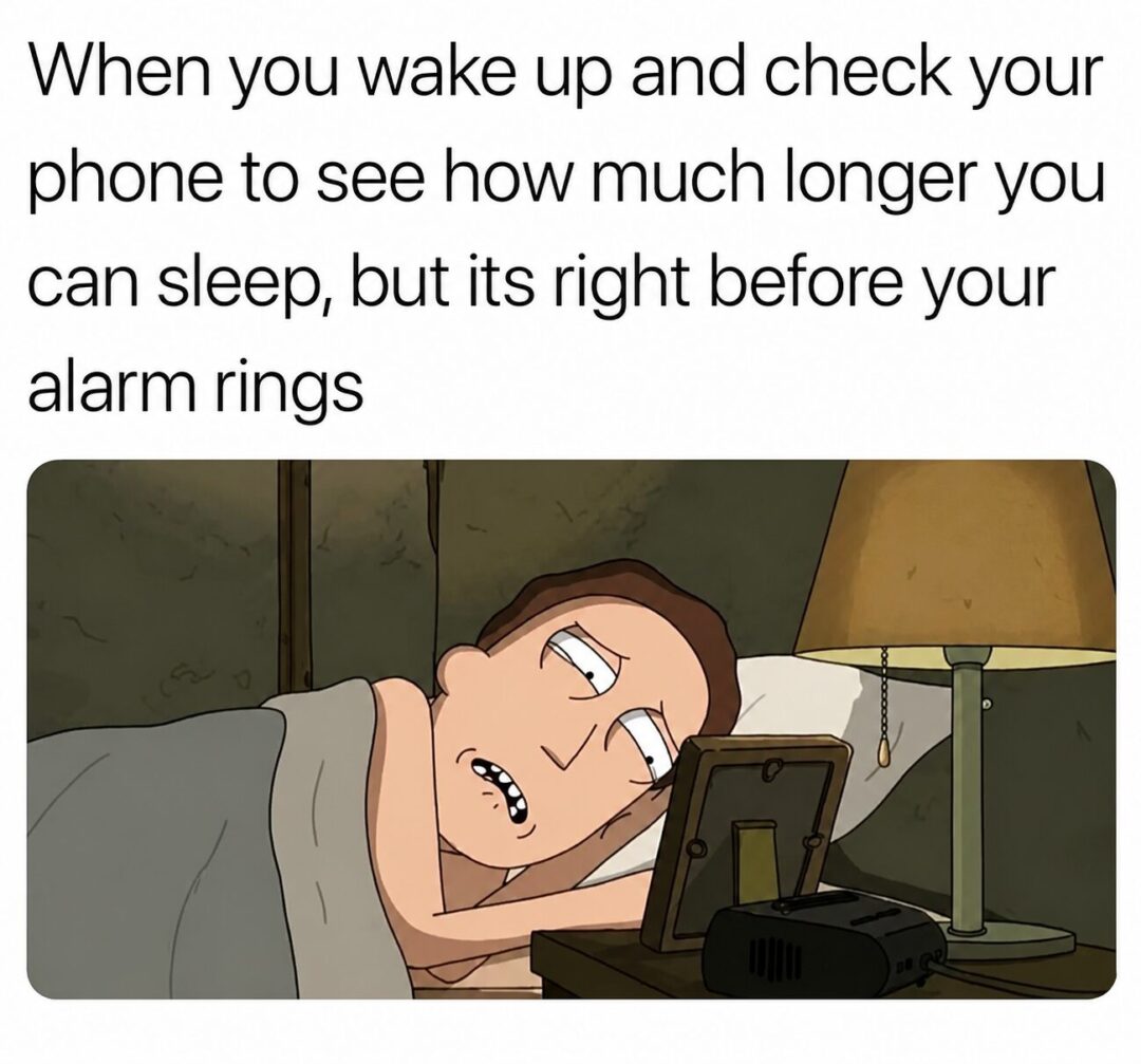 I’d rather wake up late than experience this.