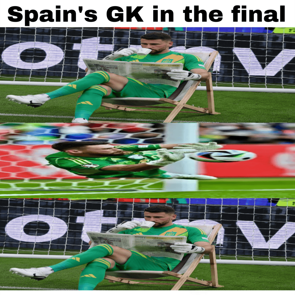 Spain’s GK was chilling