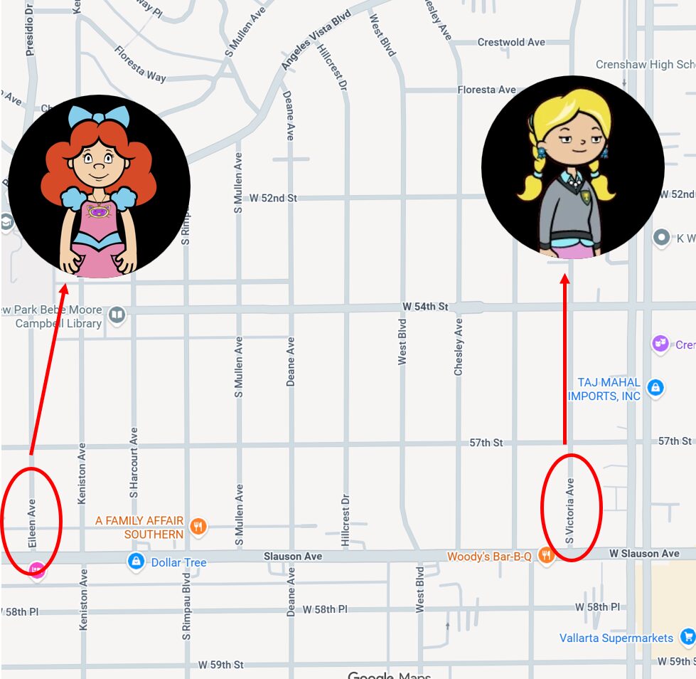 The funny thing is, the streets are close to each other!
