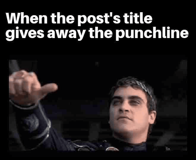 Watch until the end, he thumbs down