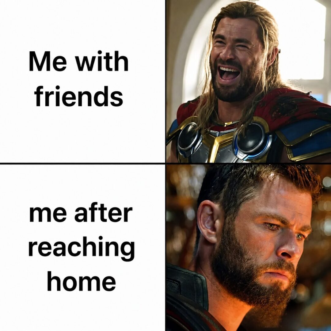 The difference when I get back home