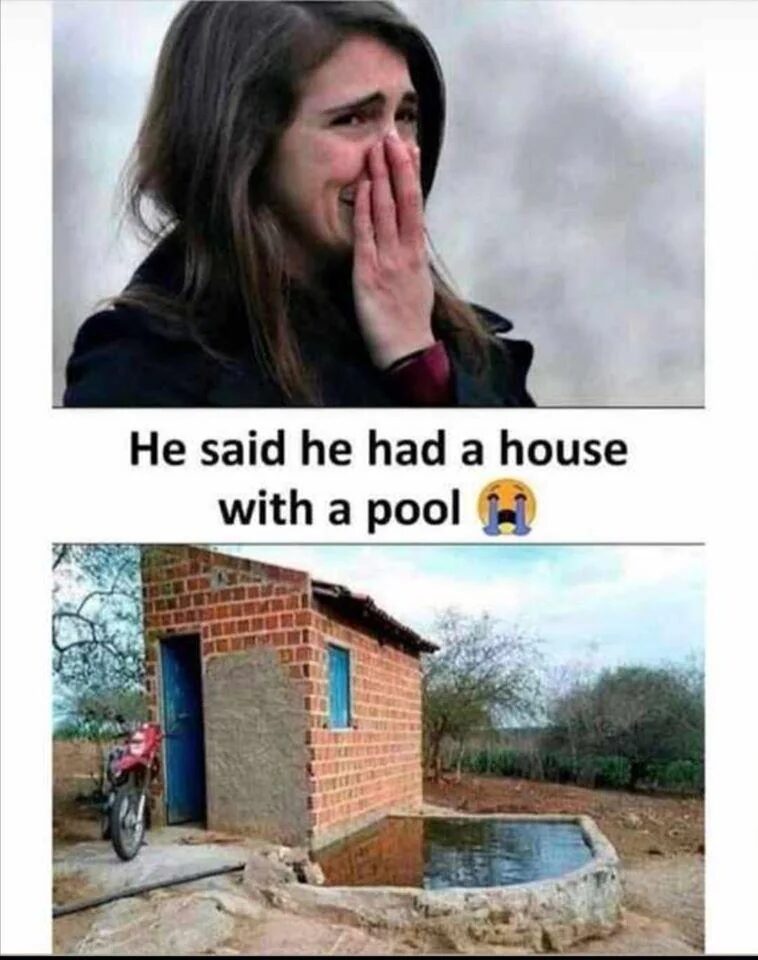 Not only dude have the house with a pool but he also have the dirt bike