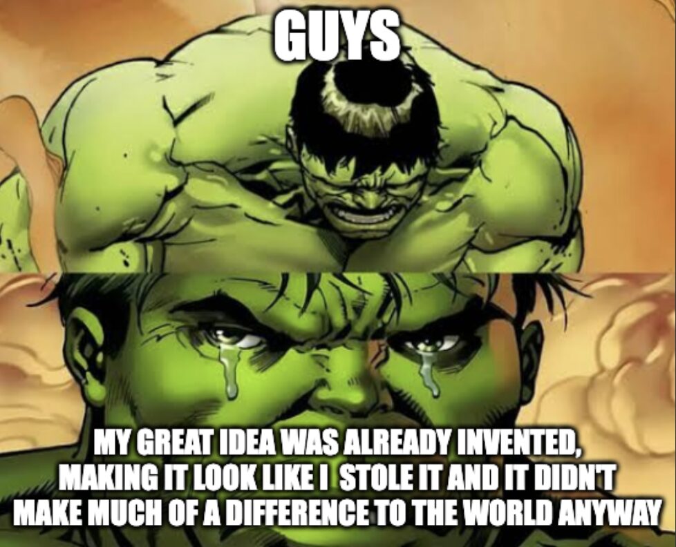 Hulk discovers simultaneous invention