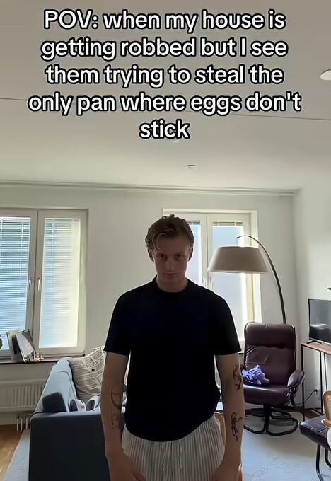 Not the pan, never the pan