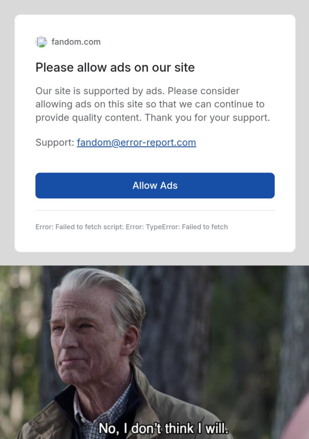 Quality support? Give me a break!