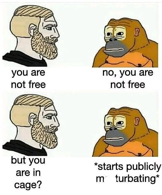 Who’s really free🦧