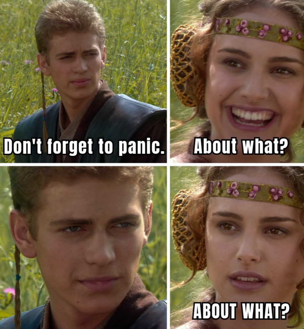 ❤️‍🩹 Don’t forget to panic!!