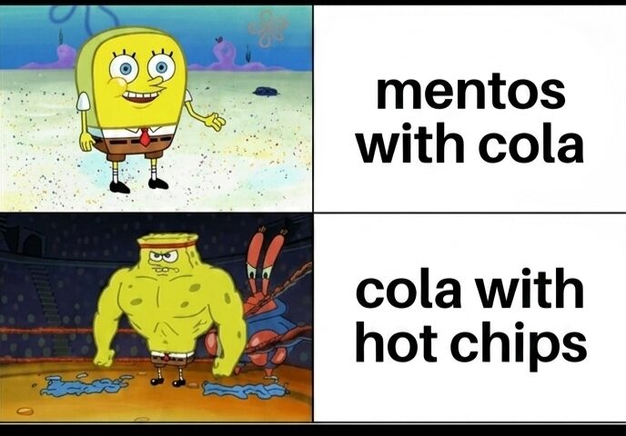 And i drink cola every single time!