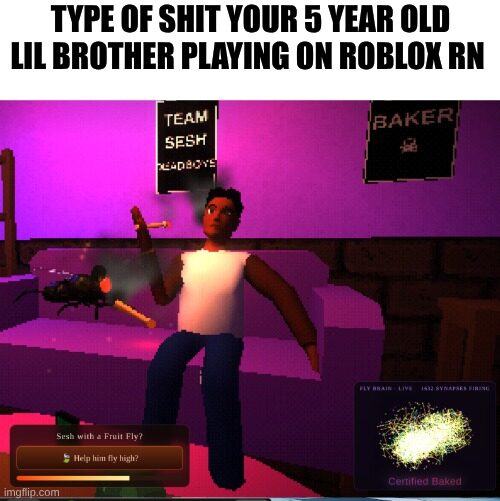 Get em off of roblox before they learn to hotbox