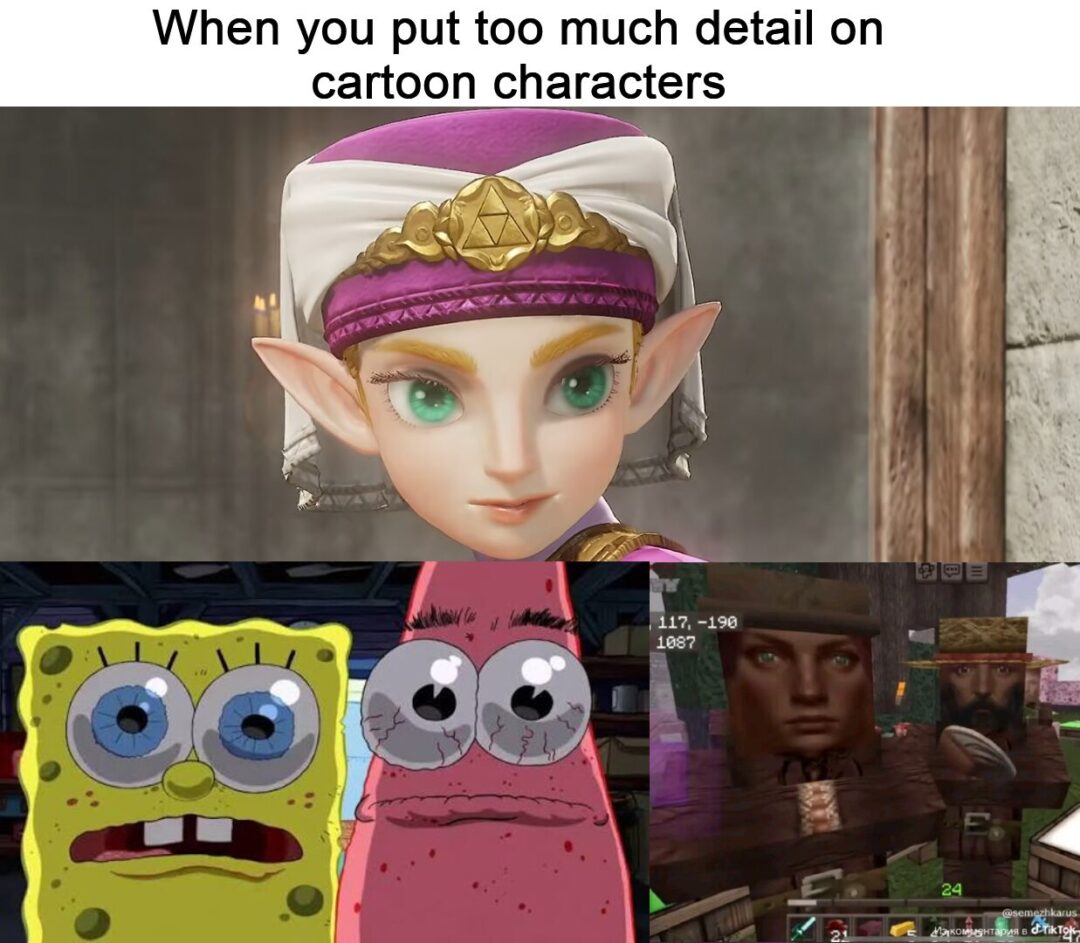 Why is her head 50% eyes?