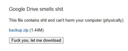 Pov: You are downloading a file from google dirve