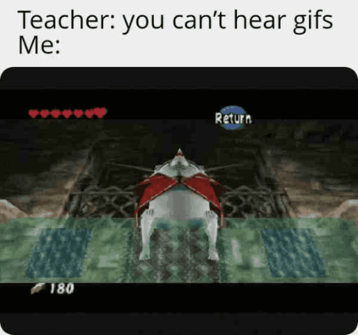 Teacher: you can’t hear gifs Me: