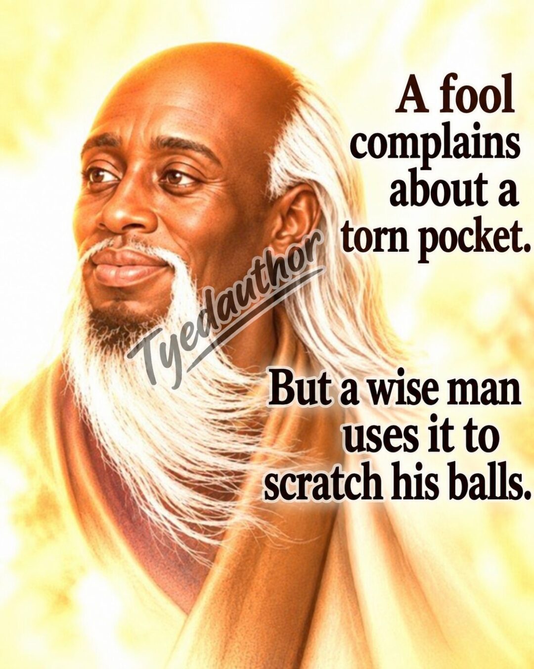 The venerable one is spitting some truly wise and based shit