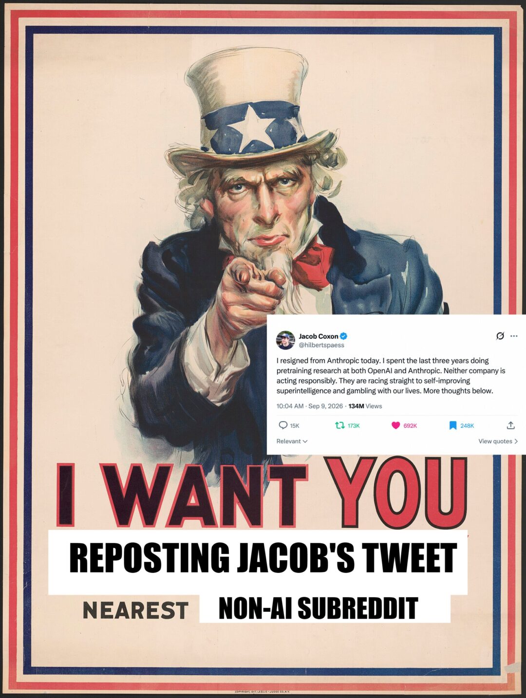 1.5% of the world has now seen Jacob’s Tweet